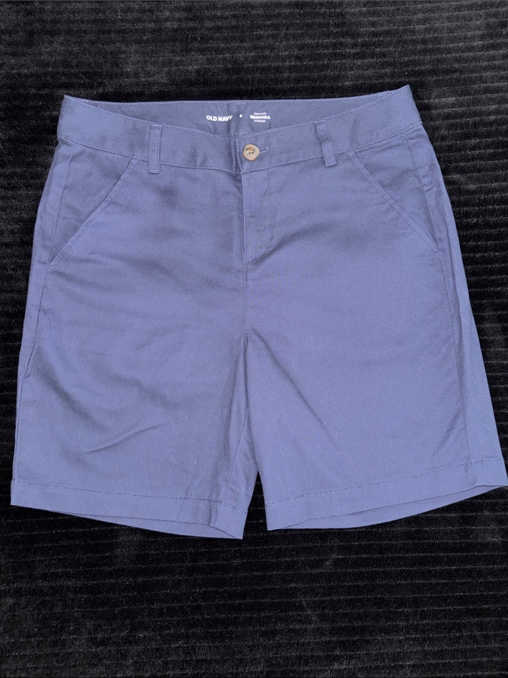 Old Navy Sz 6 Women's Stretch High Rise BermudaShorts - Navy Blue